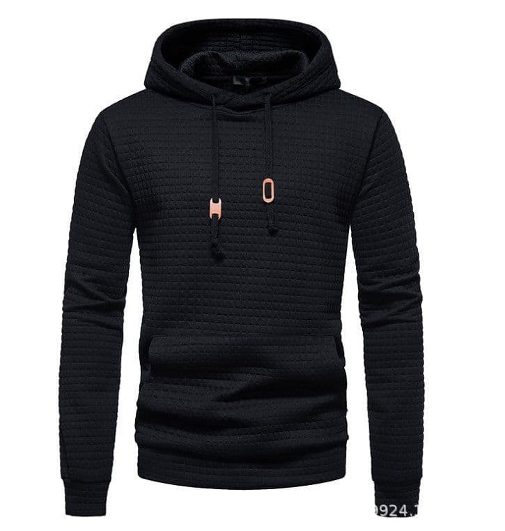 image-European Size Men's Jacquard Sweater - Dark Gray 2XL