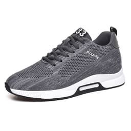 image-Cross-border flying woven sports shoes mesh shoes wear-resistant running sports casual shoes inner invisible height increase 6cm men's shoes