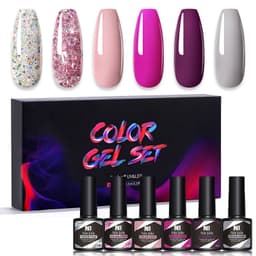 image-Nee Jolie UV Gel Nail Polish Set - 6 Colors 8.5ml