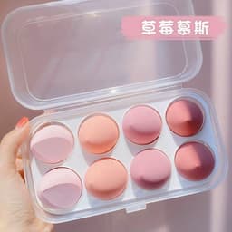image-Don't eat powder, don't stick powder, beauty makeup egg dry and wet dual-use makeup egg wholesale independent packaging gourd water drop oblique cut powder puff
