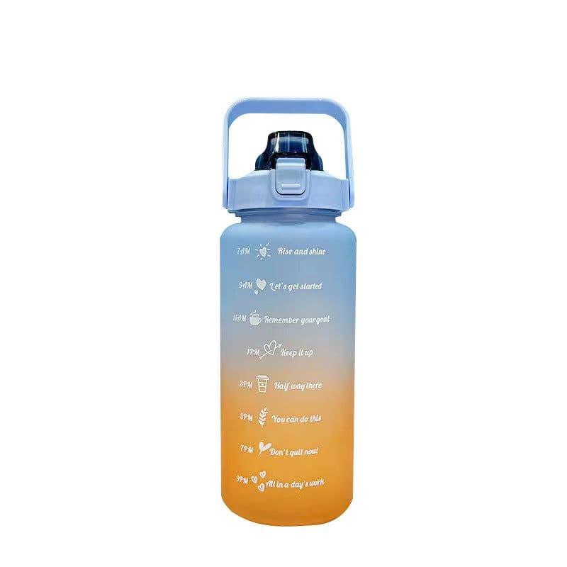 image-Wardcolor Purple Green Gradient 2000ml Sports Bottle Outdoor Portable With Scale