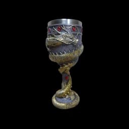 image-Bohong Golden Dragon Goblet Beer Mug, 128ml Stainless Steel