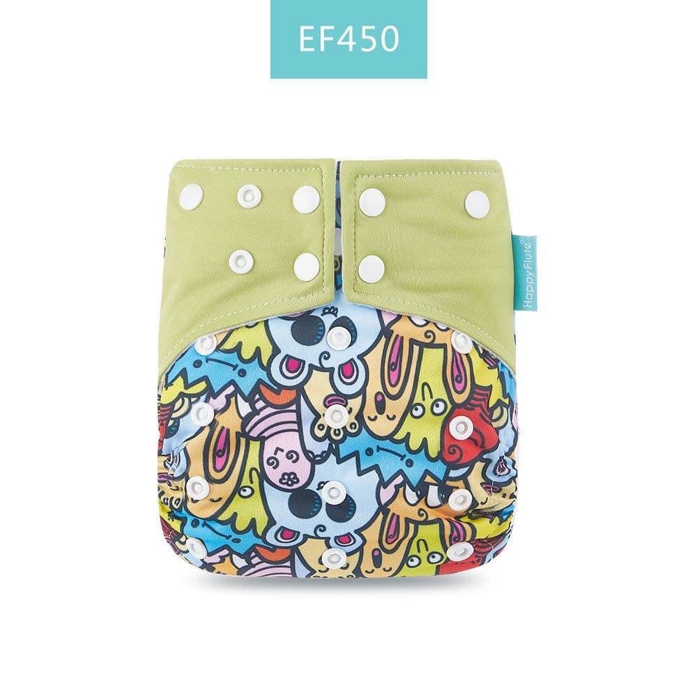 image-Happyflute Cloth Diaper - Waterproof, Anti-Leakage, One Size Fits All