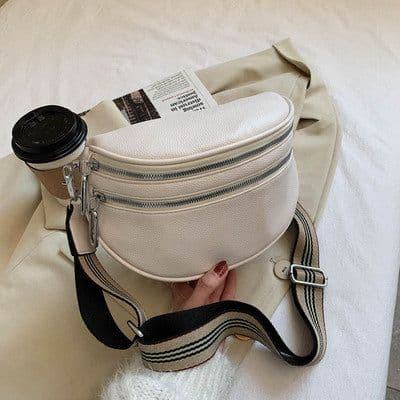 image-PU Shoulder Bag - Brown Crossbody Messenger Bag