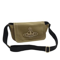 image-Retro Vintage Canvas Crossbody Bag, Brick Red, Large Saturn LOGO