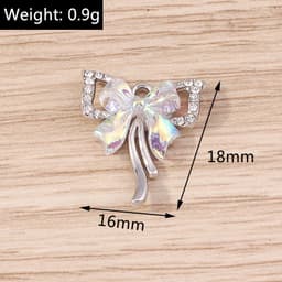image-Bowknot DIY Jewelry Accessories - 5 Pack Alloy Pendants
