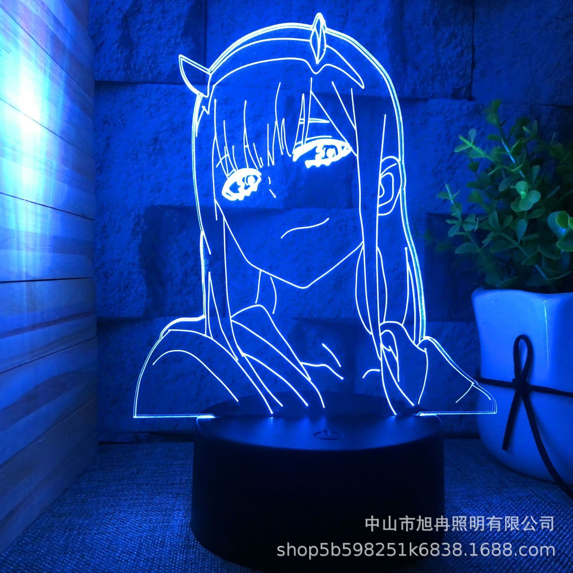 image-3D Night Light LED USB Desk Lamp Touch Remote Control Modern Minimalist