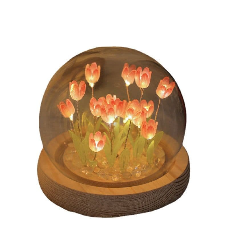 image-Tulip Night Light DIY Material Pack - Glass Desktop Lamp