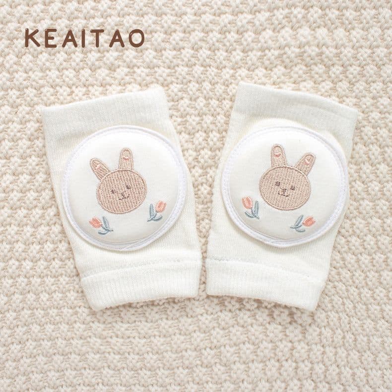 image-Cute baby knee pads for boys and girls crawling protective gear baby toddler anti-fall pure white sponge elbow pads summer thin