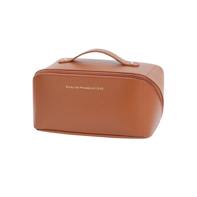 image-Percy Cosmetic Bag - Black PU Large Capacity