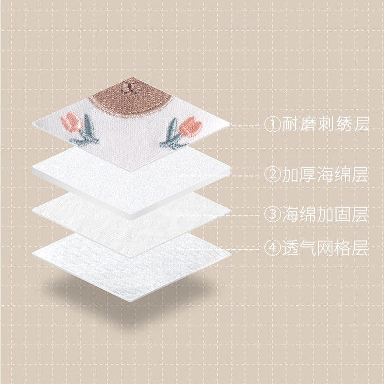 image-Cute baby knee pads for boys and girls crawling protective gear baby toddler anti-fall pure white sponge elbow pads summer thin