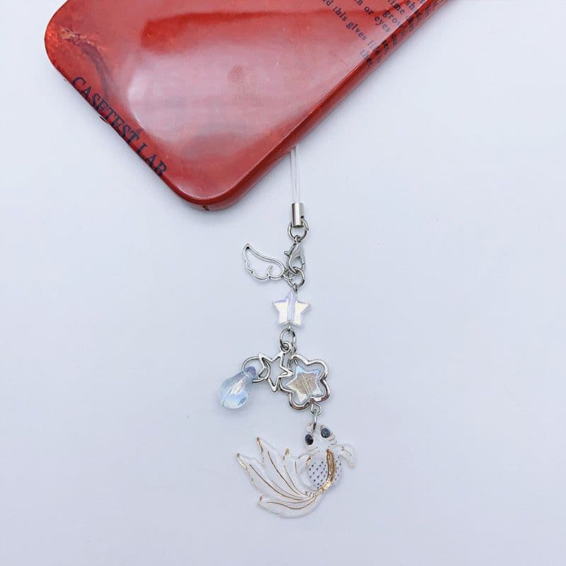 image-New Chinese Koi Beaded Hanging Chain - Versatile Mobile Phone Pendant