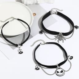 image-European and American Cross-Border Gothic Jewelry Halloween Jewelry Dark Bat Ghost Skeleton Pumpkin Spider Halloween Necklace