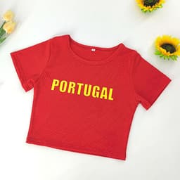 image-European American Y2K Blue Crop Top - Slim Fit