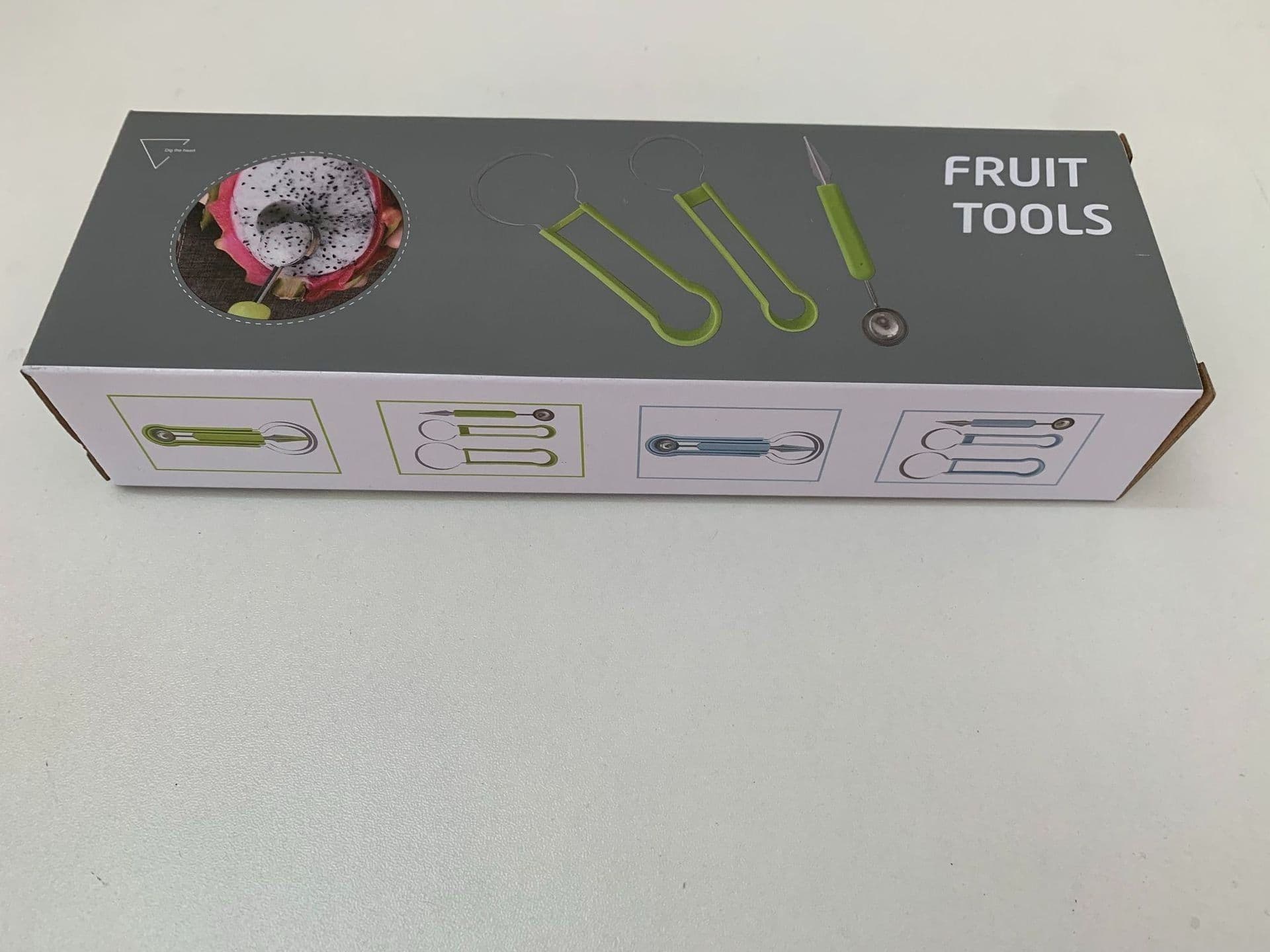 image-Three In One Stainless Steel Fruit Digger Set, 3-Piece Carving Spoon And Scoop