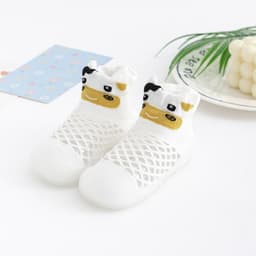 image-Summer Toddler Mesh Animal Socks - Light Blue Elephant 26/27