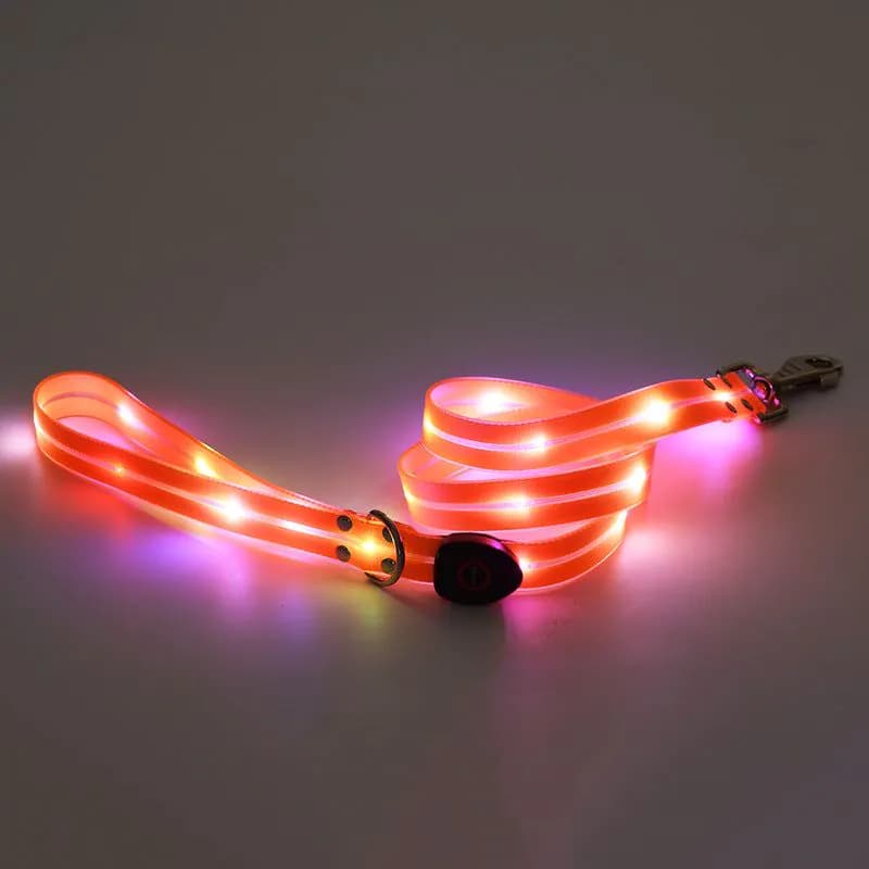 image-LED Pet Collar USB Charging - Nylon Black