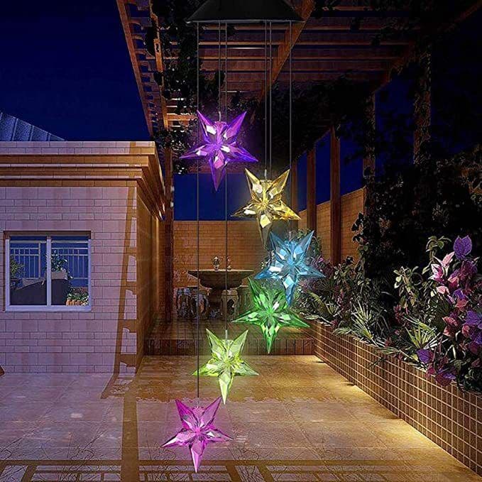 image-Solar Star Wind Chime Light - LED IP65