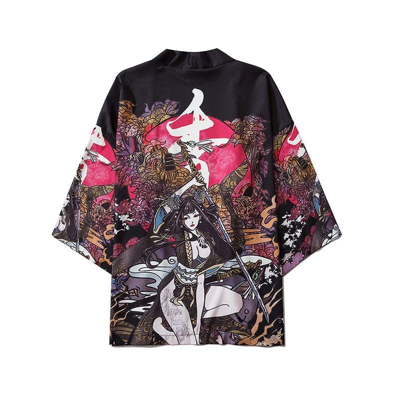 image-2021 cross-border new Japanese-style digital printing kimono men and women cloak coat pajamas cardigan summer