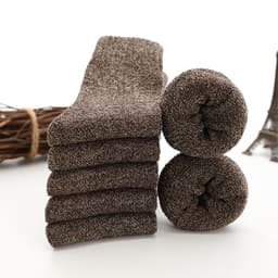 image-Men's Winter Velvet Thick Terry Socks - One Size Fits All