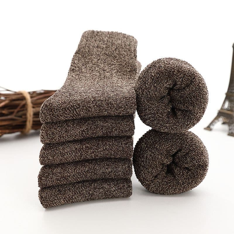 image-Men's Winter Velvet Thick Terry Socks - One Size Fits All