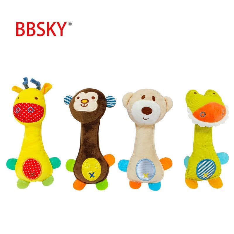 image-SPPH Plush Animal Hand Rattle - Yellow Deer