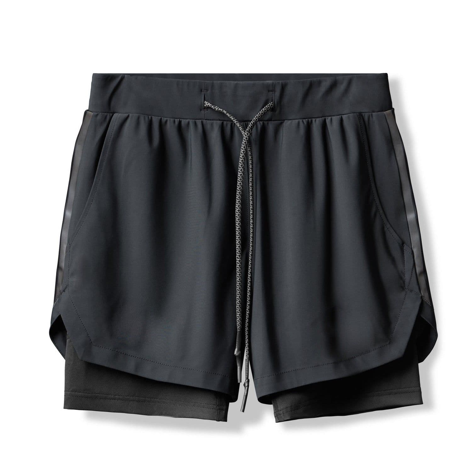 image-Men's Sports Shorts - Black Breathable Gym Training