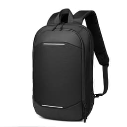 image-LEASTAT 14" Business Backpack - Gray Oxford Expandable