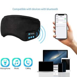 image-Cross-border 3D Bluetooth eye mask headset smart wireless music call earmuffs breathable sleep artifact shading eye mask
