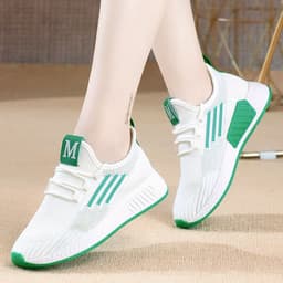 image-Women's Sports Mesh Running Shoes - Pink Low Cut