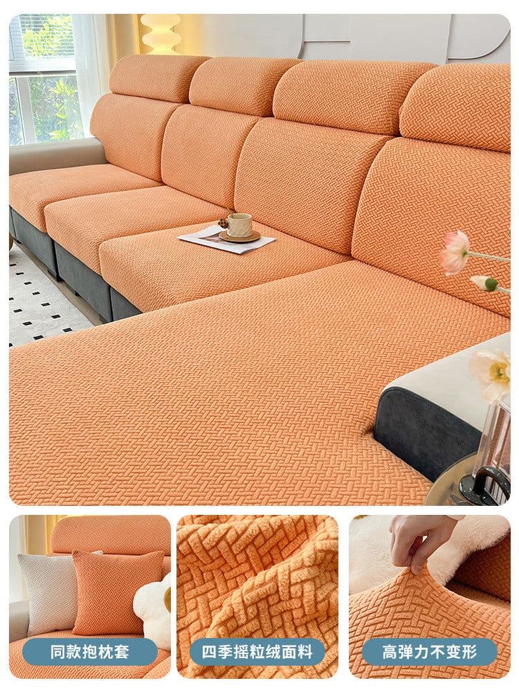 image-Nordic Universal Dust-Proof Sofa Cover - Burgundy 45x45cm