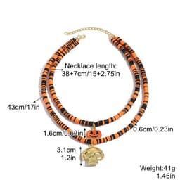 image-European and American Cross-Border Gothic Jewelry Halloween Jewelry Dark Bat Ghost Skeleton Pumpkin Spider Halloween Necklace