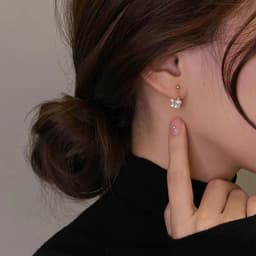 image-Pearl Earrings Geometric Fashion - Imitation Pearls