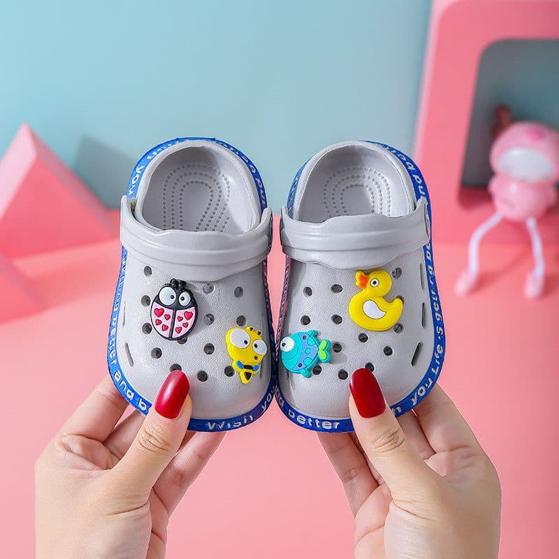 image-Baby Sandals - Grey Cartoon EVA Unisex 4-6Y