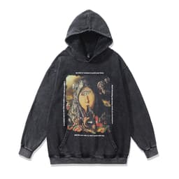 image-Cotton Fleece Hoodie - Kangaroo Pocket Loose Fit XXL