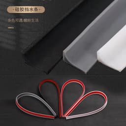 image-Silicone Water Blocking Strip - Black Self-Adhesive