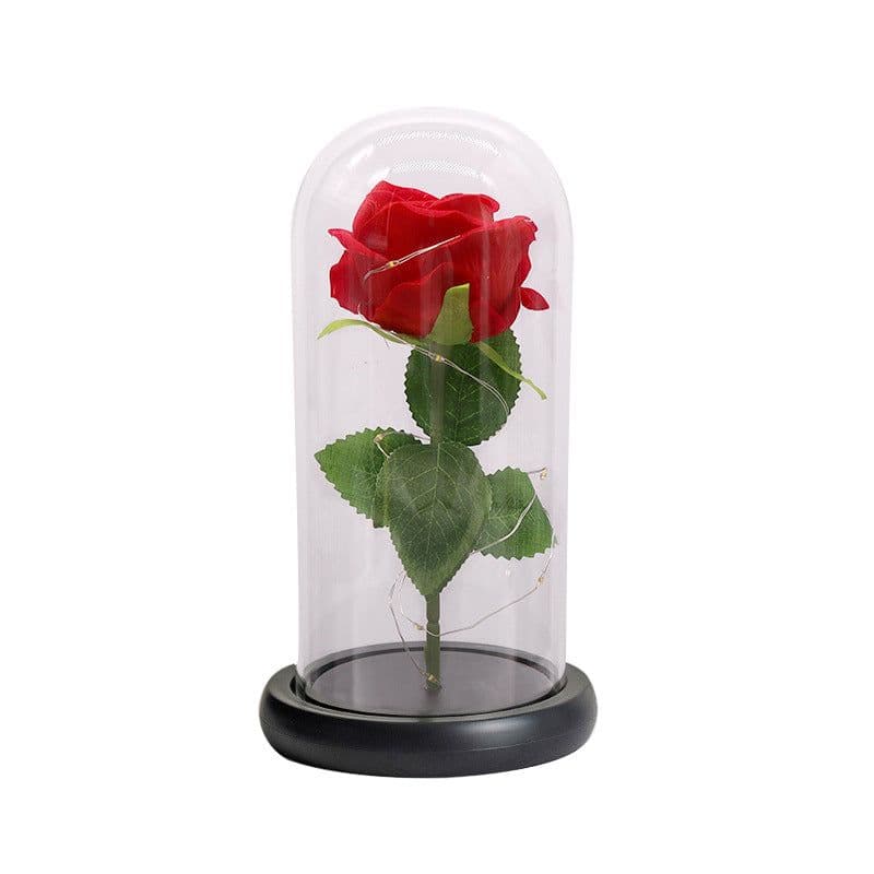 image-Preserved Flower Glass Cover - Rose Gold Foil