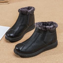 image-Cross-border snow boots women's winter plus fleece cotton shoes waterproof short boots warm thickened middle-aged and elderly women's boots large size women's shoes