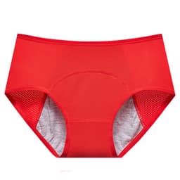 image-Women's High Waist Period Panties 8XL Nylon Black