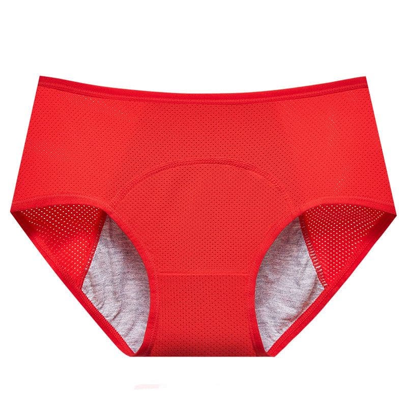 image-Women's High Waist Period Panties 8XL Nylon Black
