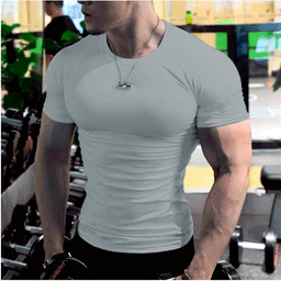 image-Men's Fitness T-Shirt Royal Blue 5XL Quick-Dry