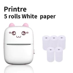 image-Cross-border Small Portable Wireless Thermal Photo Printer Pocket Learning Mini Wrong Title Label Printer