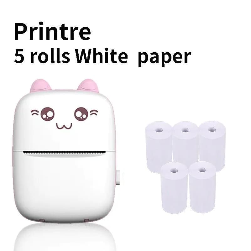 image-Cross-border Small Portable Wireless Thermal Photo Printer Pocket Learning Mini Wrong Title Label Printer