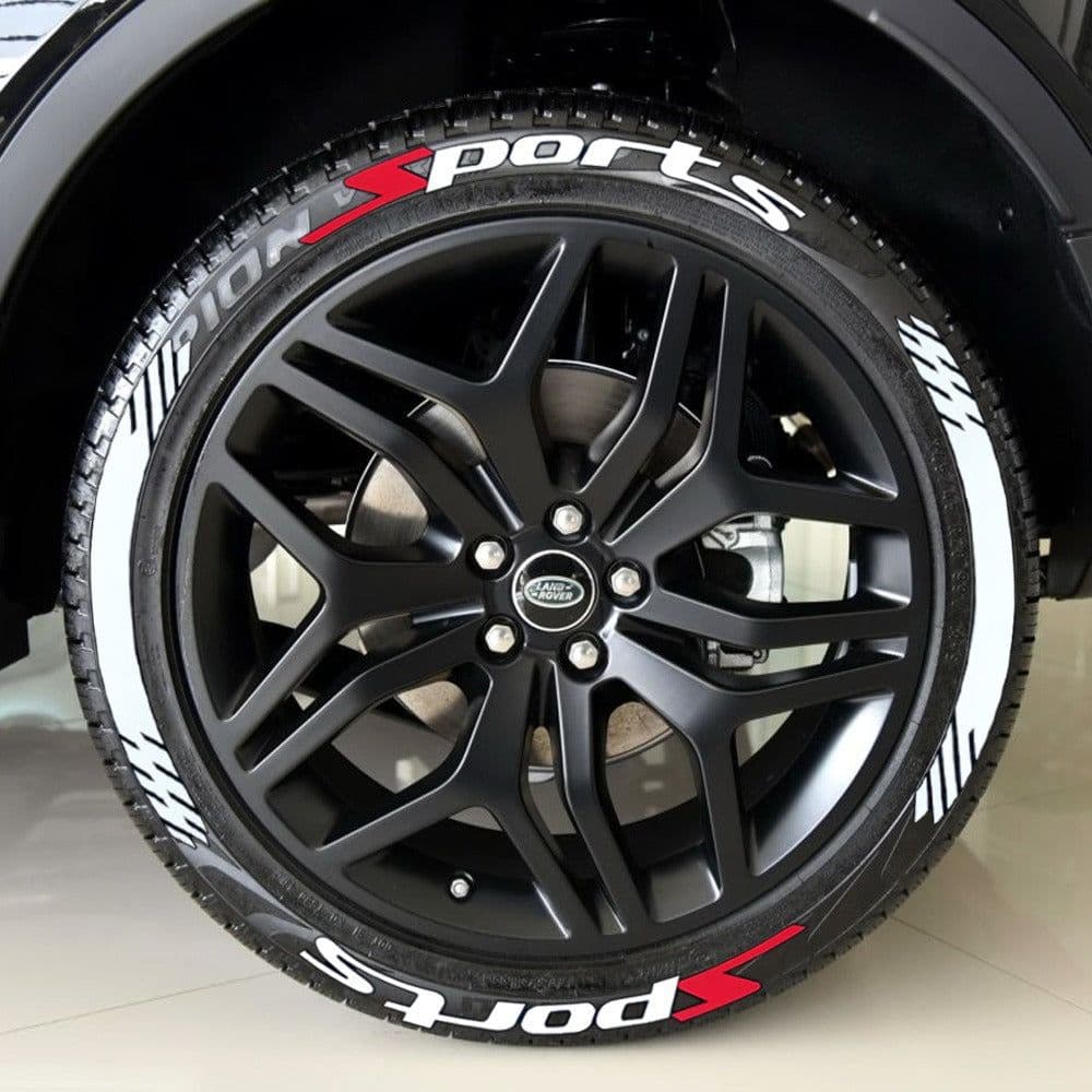 image-SPORTS Tire Letter Stickers - PVC 8 Sets DIY Decoration
