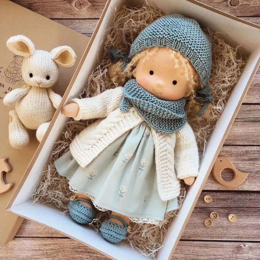 image-Waldorf Doll Vinyl Mini Christmas Thumbling