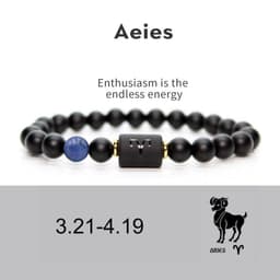 image-Constellation Bracelet - 8mm Natural Stone Agate Beads Unisex