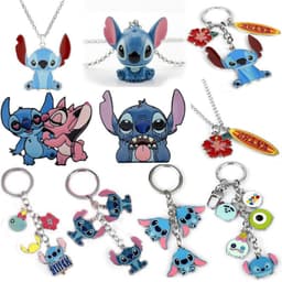 image-Lilo & Stitch Alloy Keychain Pendant - Cute Zinc Alloy Gift