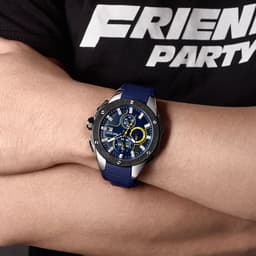 image-MEGIR 30M Waterproof Quartz Sports Watch - Silver 46mm Silicone Strap