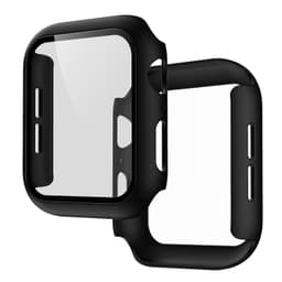 image-Suitable for Apple 7 representative case iwatch S7 watch protective cover shell film integrated PC frosted tempered film all-inclusive shell