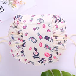 image-Rishang Cosmetic Bag - Navy Blue Flamingo Oxford
